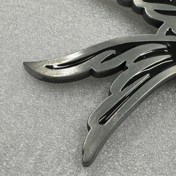 Black Bird Belt Buckle Swallow Flying Wings Metal Western Cowboy Biker - Picture 4 of 12